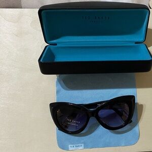 Ted Baker Black Glasses Case with Blue Logo